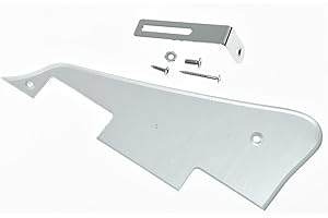 KAISH Silver Mirror LP Guitar Pickguard with Chrome Bracket for Epi Les Paul