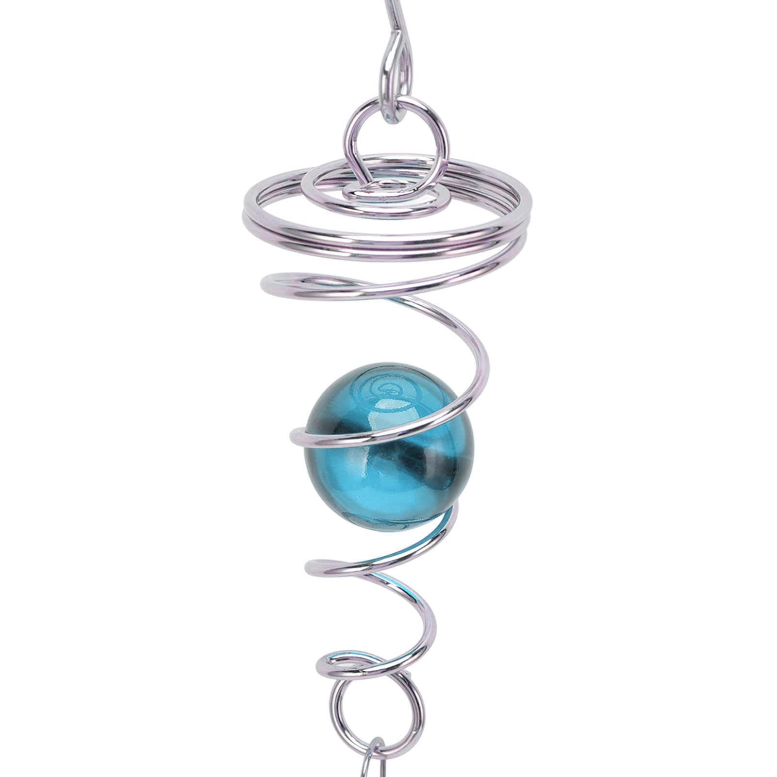 Crystal Suncatcher Hanging Suncatcher Gazing Ball Spiral Tail Decorative Wind Spinner 3D Rotating Wind Chimes Wind Sculptures Crafts Ornament