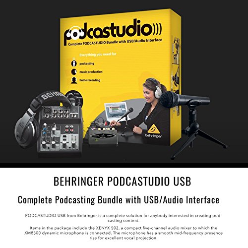 Behringer PODCASTUDIO USB Complete Podcasting Kit W/USB Audio Interface