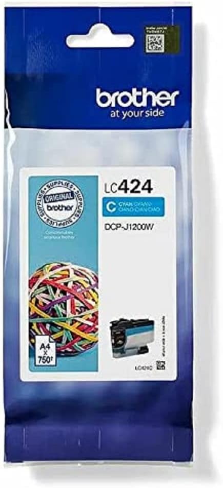 Brother LC-424C Cyan Ink Cartridge Standard Yield Single Pack Brother Genuine