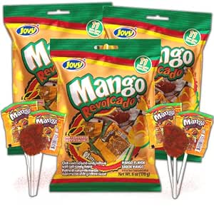 Mexican Candy Spicy Mango Lollipop, Chili Covered Hard