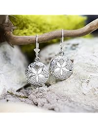 Plata de ley Sand   Leverback arete