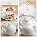 Porcelain Tea Cup and Saucer Coffee Cup Set and Dinnerware (Cup Set with Creamer, Sugar Pot & Cake Stand, Service for 4)