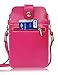 Dteck Cross-Body Cell Phone Bag, Multifunctional Soft PU Leather Mini Phone Bag with Detachable Shoulder Strap for Apple iPhone Samsung Galaxy Series and Other Smartphone Under 5.5 inch (Rose)