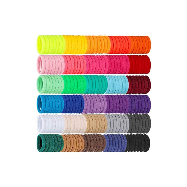 Isbasa 300pcs Baby Hair Ties, Toddler Hair Accessories Elastic Hair, Bands Soft Scrunchies for Toddlers Infants, Small…