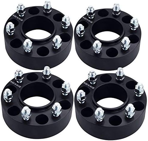 DCVAMOUS 4PC Black Hubcentric 6x135 Wheel Spacers 2 Inch with 14x1.5 Studs 87.1mm Hub Bore Compatible with Ford 6 Lug 6x135mm for 2015 2016 2017 2018 2019 2020 2021 2022 F150 Expedition Navigator