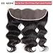 FU SHEN Short Body Wave Brazilian Virgin Hair 3 Bundles with Frontal, Double Weft 8A Grade 3 Bundles with Ear to Ear 13×4 Free Part Lace Frontal, 100% Human Hair Lace Frontal with Baby Hair(8 8 8+8F)