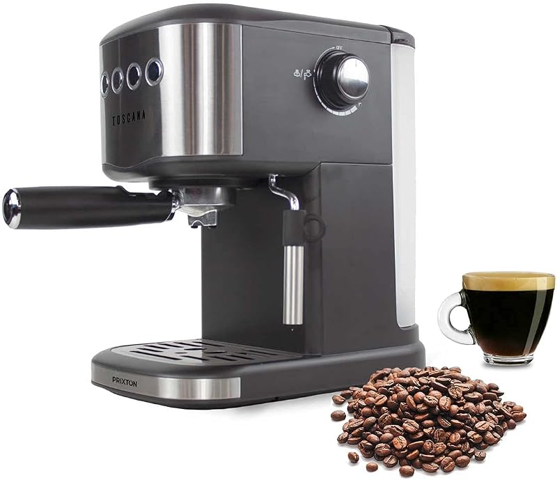 Cafetera Automática Toscana para café Expresso y Adaptador para Cápsulas, Bomba Italiana 850W y 20 Bares de Presión, Vaporizador — foto 2 de 7