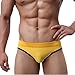 Outtop (TM) Men's Sexy Lycra Mesh Bulge Sexy Low Rise Jock Straps Briefs Thong Shorts Underpants (L, Blue) (M, Yellow)