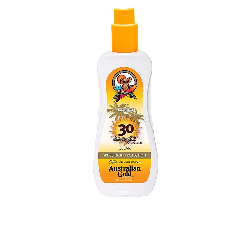 Australian Gold SPF 30 Plus High Protection Water Resistant Spray Gel 237ml
