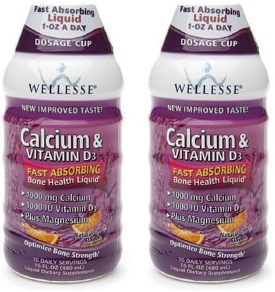 2 PACK Wellesse Calcium &amp; Vitamin D3 16 oz (4230280/371401388166)