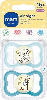 MAM Air Night Soothers 18-36M 2 Pack Glow in the Dark Dummy Case view 2