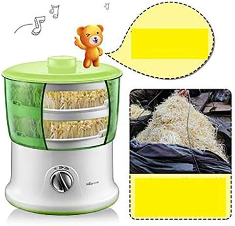220V Household Bean Sprout Machine Large Capacity Thermostat Green Seed Automatic Intelligent Bean Sprout Maker EU/AU/UK/US Plug