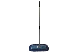 DIRECT MOP SALES, INC. Ultimate Dust Mop Kit: Industrial-Grade Performance, Heavy-Duty Frame, Telescopic Handle - Blue 18 Inch
