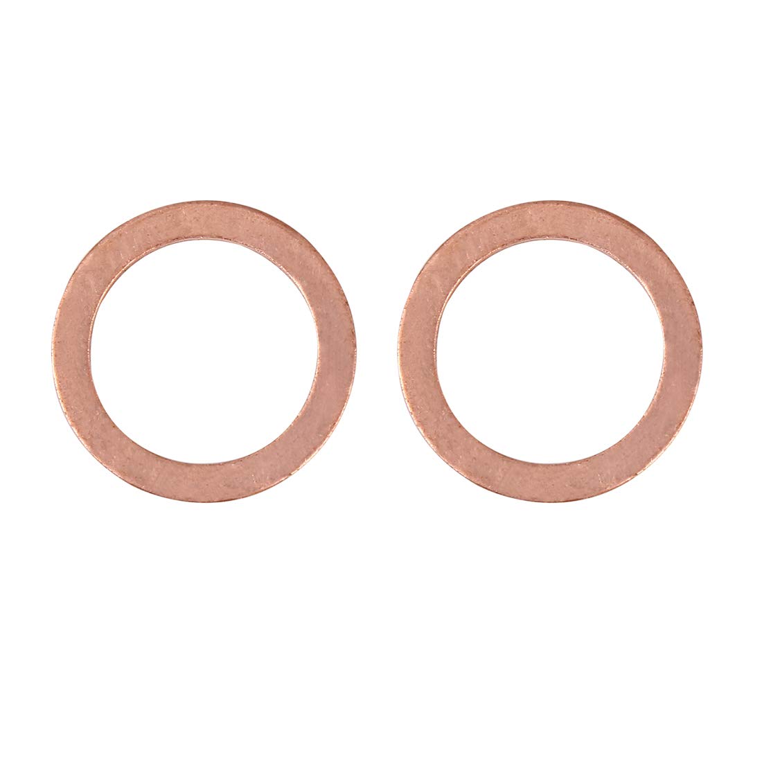 X AUTOHAUX 2pcs Copper Washer Flat Sealing Ring Spacer for Car 22 x 30 x 1.5mm