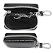 Wall Stickz Black Leather Car Key Case Remote Control Package Auto Key Chains fit Cadillac Accessory