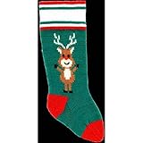 DooLallies Christmas Stocking Kit Red Nose Reindeer (Green)