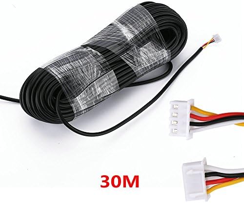 MOUNTAINONE 30M 2.544P 4 wire cable for video intercom Color Video Door Phone doorbell wired Intercom cable