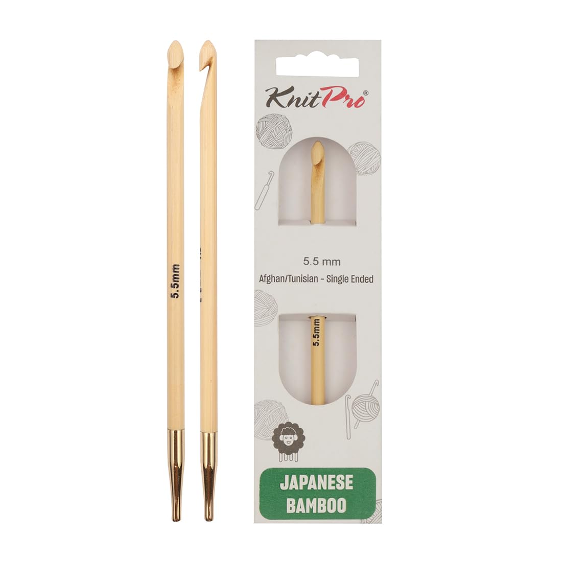 KnitPro Bamboo Afghan/Tunisian Crochet Hook | 5.50mm
