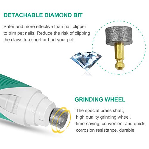 SHINCO Dog Nail Grinder Electric Pet Nail Trimmer Clipper for Dogs Cats Large Small Medium, Rechargeable Gentle Painless Paws Grooming Trimming Shaping Smoothing