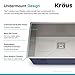 KRAUS Pax 28 1/2-inch 16 Gauge Undermount Single Bowl Stainless Steel Kitchen Sink, KHU29