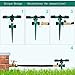 NiceFit Garden Lawn Sprinklers, Automatic Water Sprinkler for Garden Lawn, 360 Degree Rotating 3 Arms Water Sprinkler Irrigation System, Spike Base