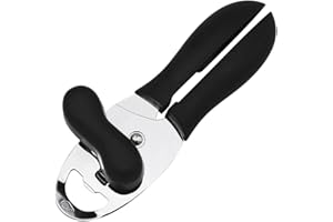 Can Opener Manual, Heavy Duty Stainless Steel Can Openers for Seniors with Comfortable Ergonomic Handle,Sharp Blade Smooth Ed