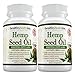 (2 bottles) Omega 3 Premium Hemp Seed Oil Nutritional Supplement By Healthy Body Inc. - Omega 3 - 6 - 9 Polyunsaturated Fatty Acid Dietary Supplement - All Natural Formula