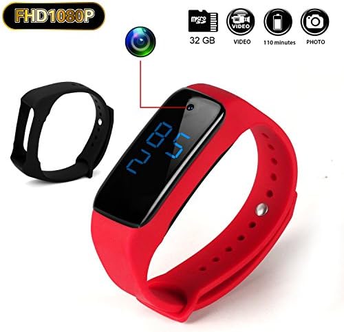 Hidden Camera LTMADE HD 1080P 32G Buckle Bracelet Sport Camera Rechargeable Protable Wristband Surveillance Camcorder Spy Camera With Vibrate Function