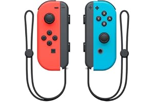 Controle de substituição para Nintendo Switch, alternativas para esquerdo e direito, controle de interruptor com suporte Turbo (Vermelho e azul com cordão de segurança)