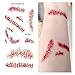 Yusongirl Halloween Realistic Fake Bloody Wound Stitch Scar Scab Waterproof Temporary Tattoo Sticker for Hallowmas Masquerade Prank Makeup Props 10 Sheets