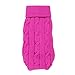 Uxcell Pet Chihuahua Twisted Knit Turtleneck Clothes Sweater, XX-Small, Fuchsia