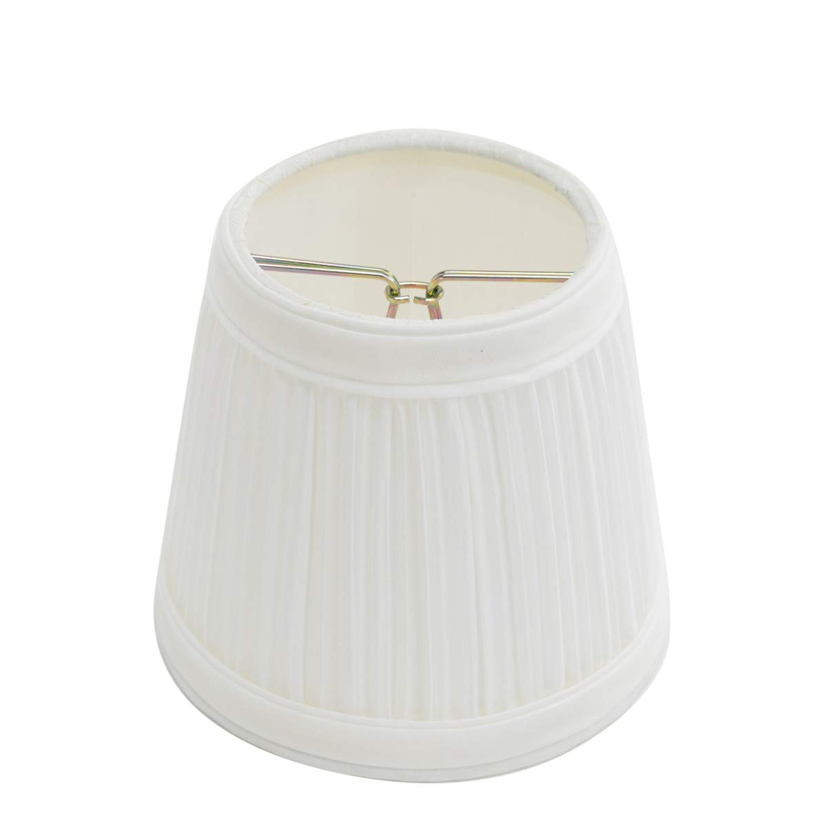 Photo 1 of Renovators Supply Manufacturing White Lamp Shades For Table Lamps 4 In. Tall Pleated Lamp Shade For Table Lamp Shade Replacement