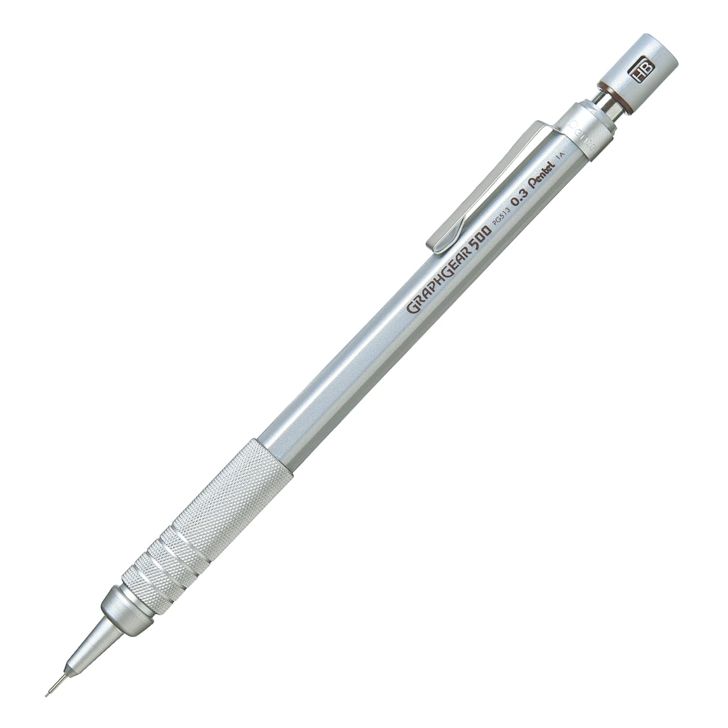 Pentel PG513-E Graphgear 500 Mechanical Pencil 0.3mm with 2 HB Leads (One Pencil)