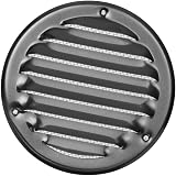EUROPLAST Aluminium Ø100mm 4in Round Air Vent Grille with Insect Mesh