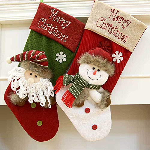 image for nanzhushangmao Burlap Banners Merry Christmas Stockings Fireplace Deco