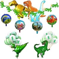 AMAWILL 30 Piece Dinosaur Balloons Aluminum Foil Balloon Children Birthday Party Decorations Helium Balloon Wedding Supplies