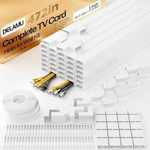 Delamu Cable Management Raceway Kit White