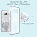 MASCHERI for Galaxy S8 Case,[Zen Series] Scratch Resistant [White Henna Mandala Floral Lace Design] TPU Bumper Transparent Back Panel Hybrid Protective Case Cover for Samsung Galaxy S8 - Clear