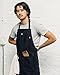 Cotton Kitchen Apron by Abbot Fjord - Mens and Womens Professional Chef Bib Apron - Adjustable Straps with Pockets and Towel Loop (Black)