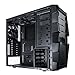 Apevia X-HERMES-BL ATX Mid Tower PC Gaming Case with 5 Fans, Large Blue Tinted Side Window, Front USB2.0/USB3.0/Audio Ports, Hard Drive Hot-Swap Bay - Black/Blue