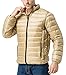 ZSHOW Men's Lightweight Stand Collar Packable Down Jacket(Khaki,X-Large)