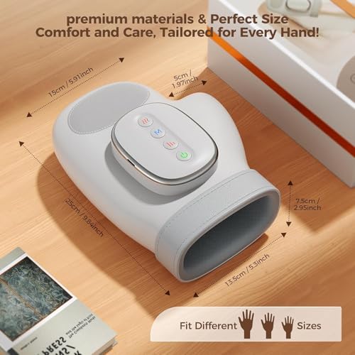 Smart Hand Massager with Heat Compression Relief for Arthritis and Carpal Tunnel Relief Electric Shiatsu Wrist/Finger/Palm Massager