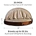 Furhaven Pet Dog Bed | Orthopedic Round Cuddle Nest Micro Velvet Snuggery Blanket Burrow Pet Bed w/ Removable Cover for Dogs & Cats, Espresso, 35-inchthumb 2