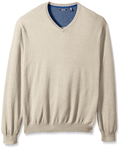 IZOD Men's Big and Tall Fine Gauge Solid V-Neck Sweater, Dark Rock Heather, 2X-Large Big