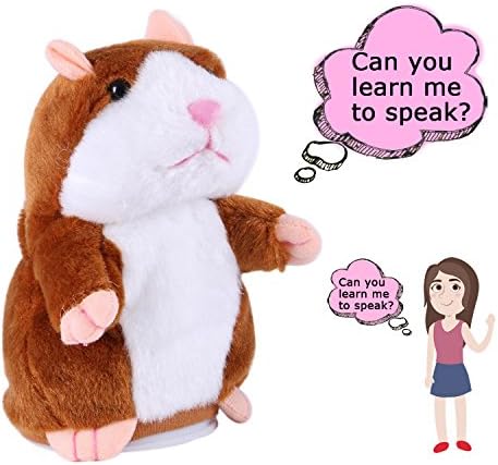 Talking Hamster Plush Toy Repeats What You Say Interactive Toys Electronic Hamster for Kids Birthday Christmas Gift