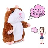 Talking Hamster Plush Toy Repeats What You Say Interactive Toys Electronic Hamster for Kids Birthday Christmas Gift
