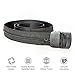 Zero Grid Travel Security Belt - Hidden Money Pouch - Non-Metal Buckle (Black)