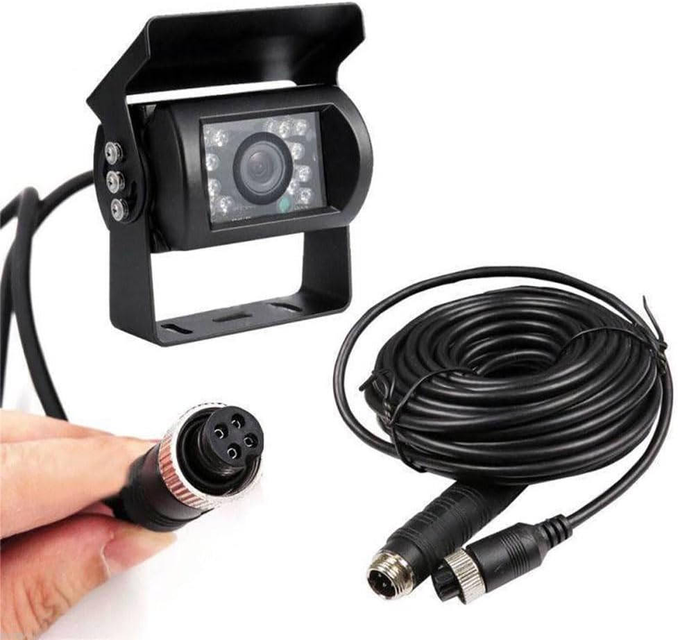 CAMECHO IR Night Vision Waterproof Reversing Camera 10M 4 Pin Cable 12V 24V