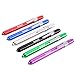 Mini Medical Penlight with Pupil Gauge for Nurses, Hatori A Pack of 3pcs Aluminum Reusable White LED Pen Flashlight (Black/Silver/Green)